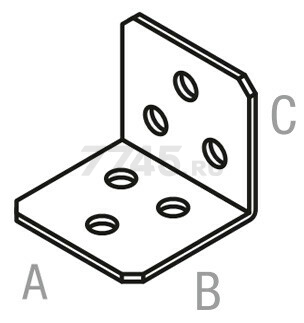 Уголок мебельный 30х30x30 мм KW 6 белый цинк STARFIX 4 штуки (SMM1-65892-4) - Фото 2