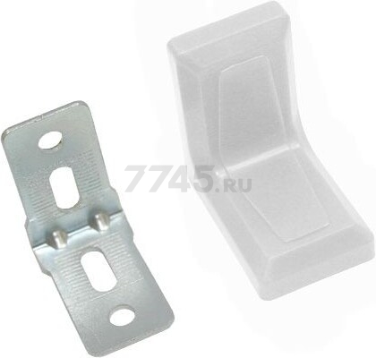 Уголок мебельный 26х26 мм белый цинк с декоративной накладкой белый STARFIX 4 штуки (SMM1-66848-4)