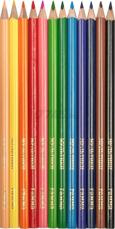 Карандаши цветные ГАММА Мультики 12 цветов заточенные (050918_07) - Фото 5
