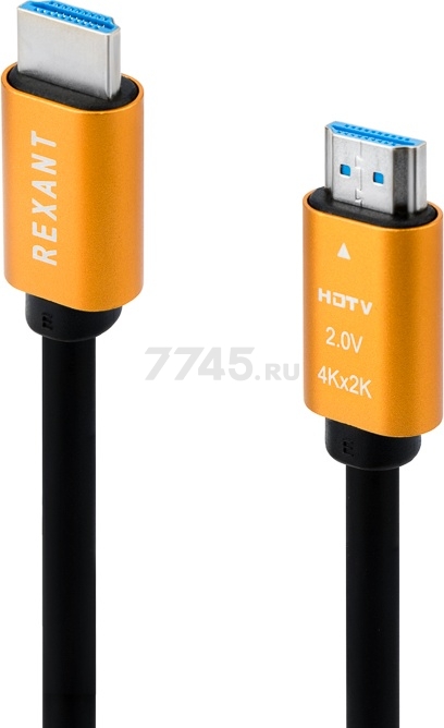 Кабель REXANT HDMI - HDMI 2.0 3 м Gold (17-6105) - Фото 2