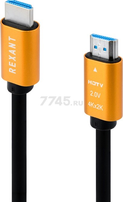 Кабель REXANT HDMI - HDMI 2.0 1,5 м Gold (17-6103) - Фото 2