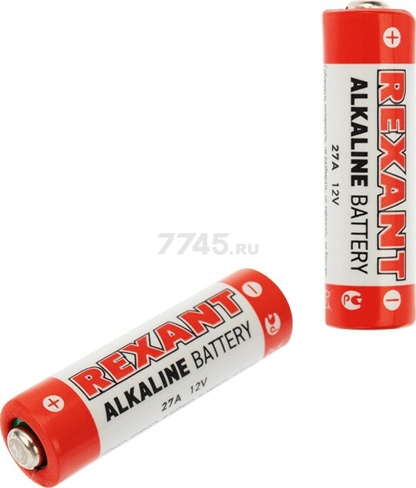 Батарейка 27A REXANT 12 V алкалиновая 2 штуки (30-1043)