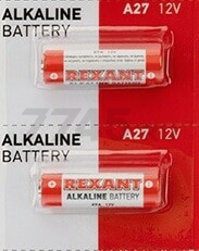 Батарейка 27A REXANT 12 V алкалиновая 2 штуки (30-1043) - Фото 4