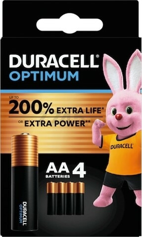 Батарейка АА DURACELL Optimum 1,5 V алкалиновые 4 штуки (5014061)