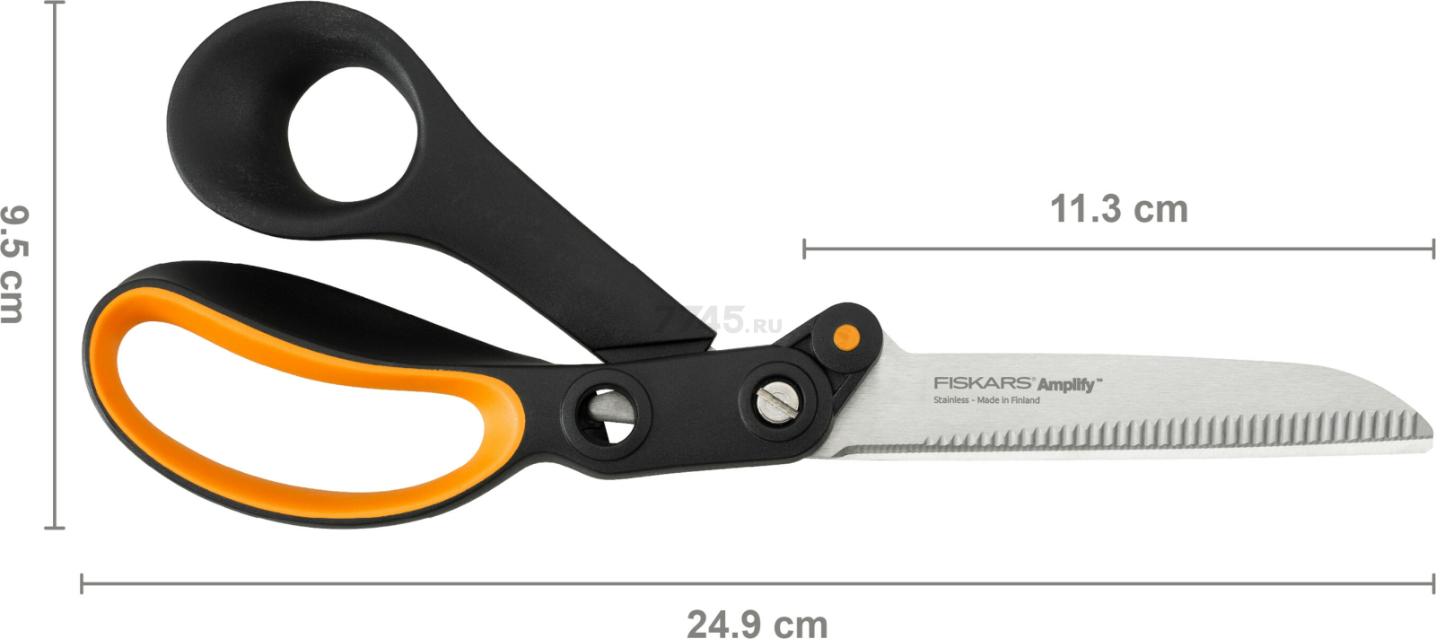 Ножницы для толстых материалов 249 мм FISKARS Amplify (1020223) - Фото 2