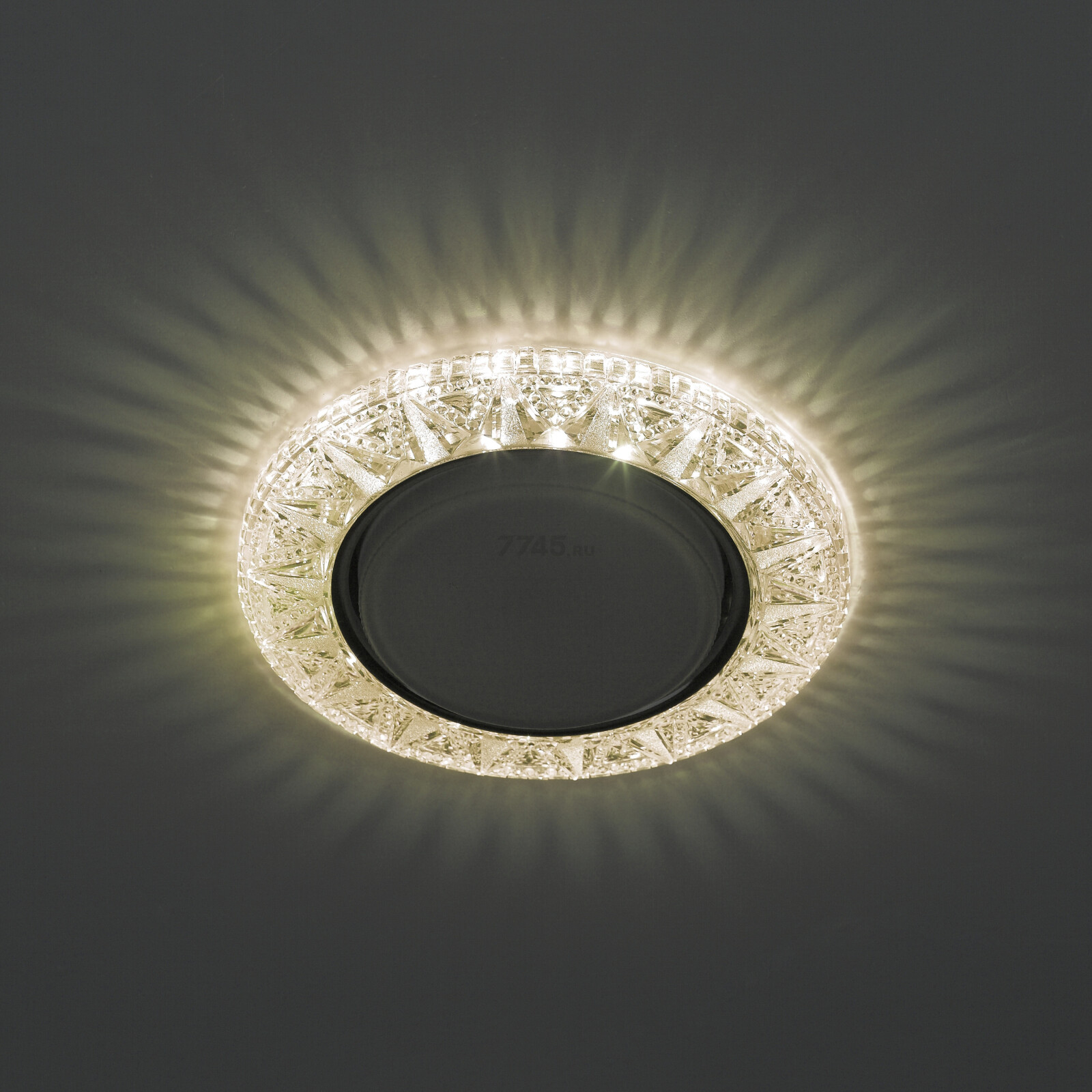 Точечный светильник под лампу GX53 с LED подсветкой ЭРА DK LD22 CHP/WH шампань (Б0029623) - Фото 3