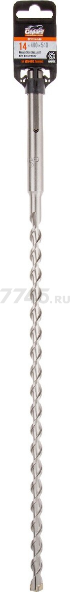 Бур (сверло) SDS-max GEPARD 14х400х540 мм Quadro-X (GP1114-540)