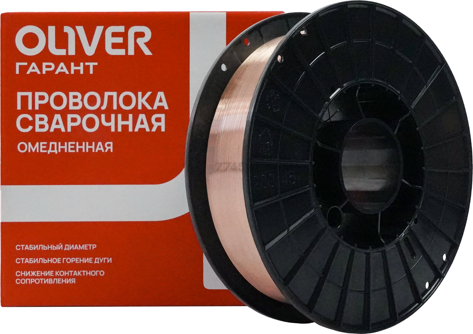 Проволока сварочная 0,8 мм омедненная OLIVER ER 70S-6 5 кг (4814380003492) - Фото 2