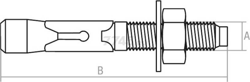 Анкер клиновой М16х180 мм STARFIX 20 штук (SM-50025-20) - Фото 3