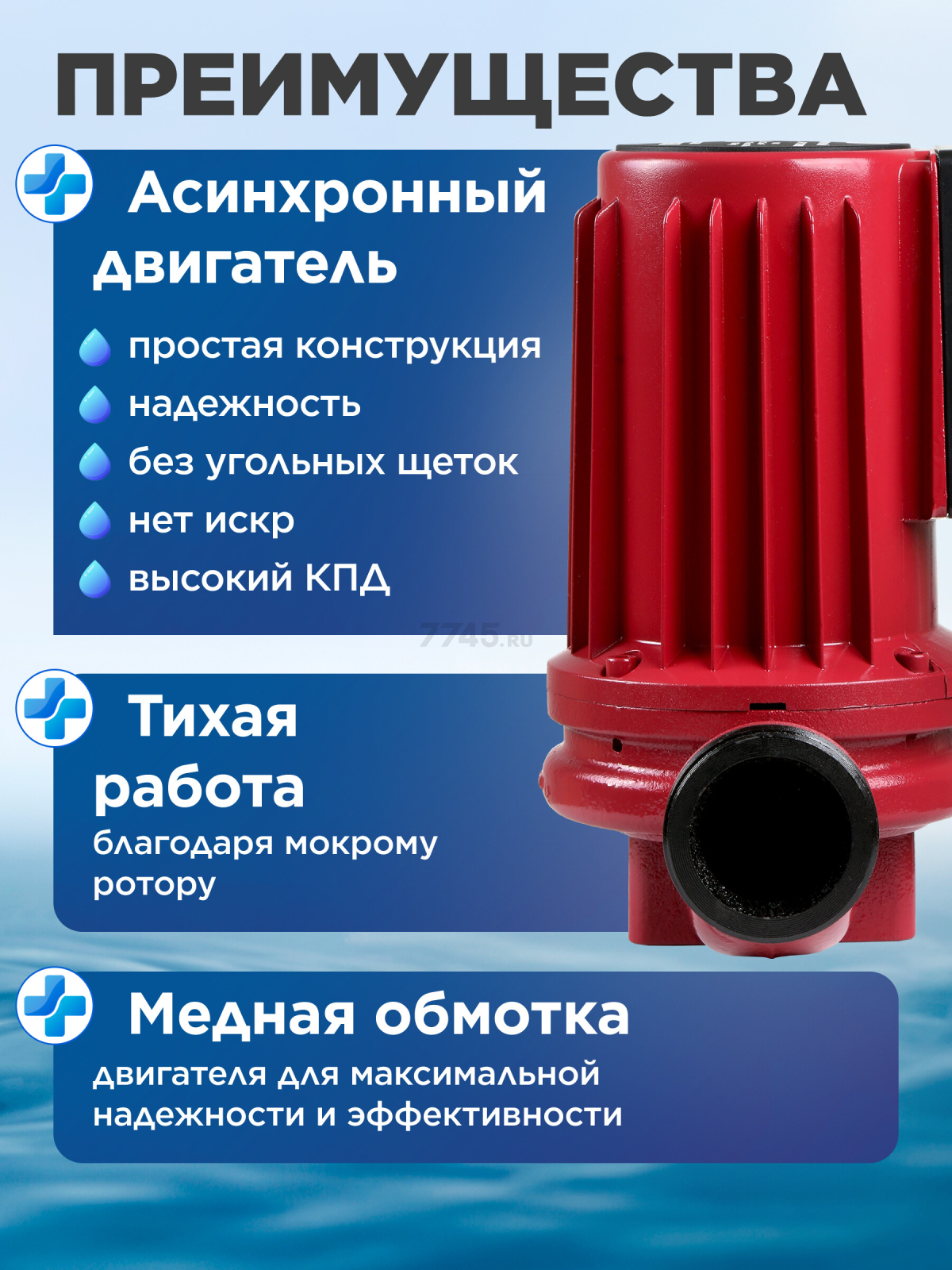 Насос циркуляционный A&P Titan Pro WRS32-370 (AP118TP002) - Фото 3