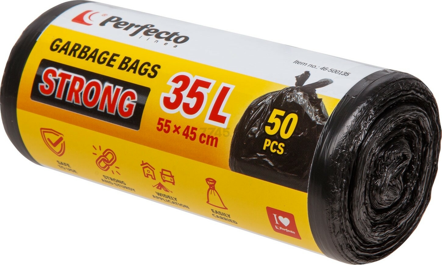 Пакеты для мусора PERFECTO LINEA Strong 35 л 50 штук (46-500135)