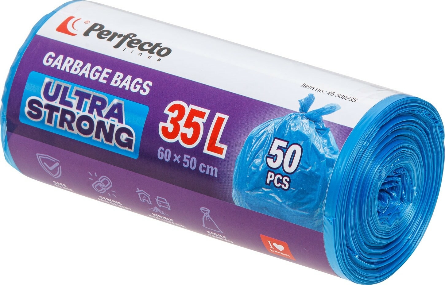 Пакеты для мусора PERFECTO LINEA Ultra strong 35 л 50 штук (46-500235)