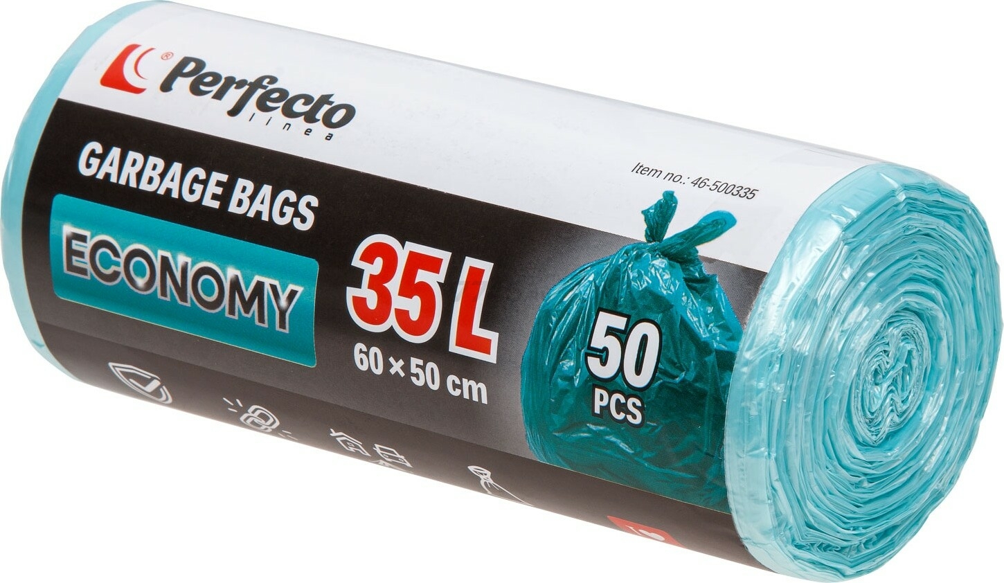 Пакеты для мусора PERFECTO LINEA Economy 35 л 50 штук (46-500335)
