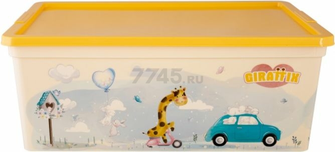 Коробка для хранения вещей пластиковая ПОЛИМЕРБЫТ Giraffix 10 л (4371673) - Фото 4