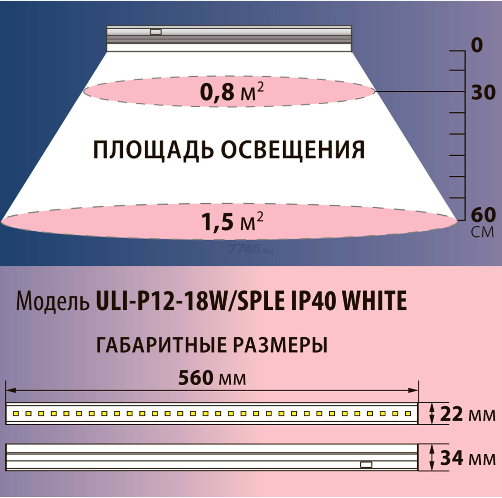 Светильник для растений полного спектра UNIEL ULI-P12-18W/SPLE (UL-00007513) - Фото 16