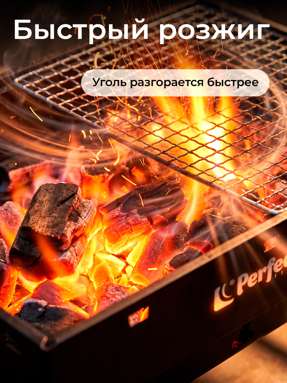 Мангал-барбекю PERFECTO LINEA 35х27х20 см (47-135272) - Фото 5