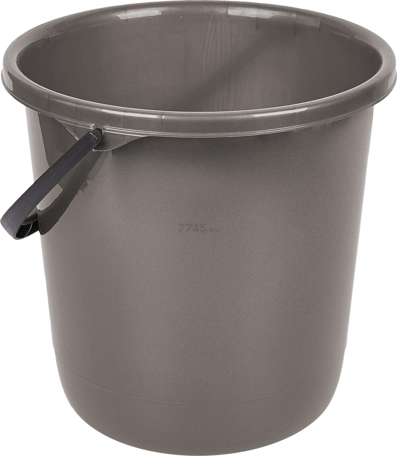 Ведро хозяйственное SPIN&CLEAN Rock'n'Roll 12 л антрацит (SV4076АНТ)