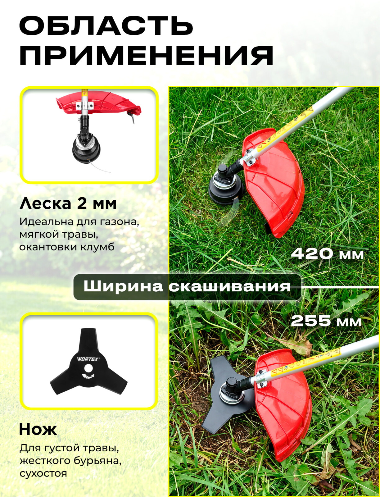 Триммер электрический WORTEX TE 4217-1 S (0318228) - Фото 2