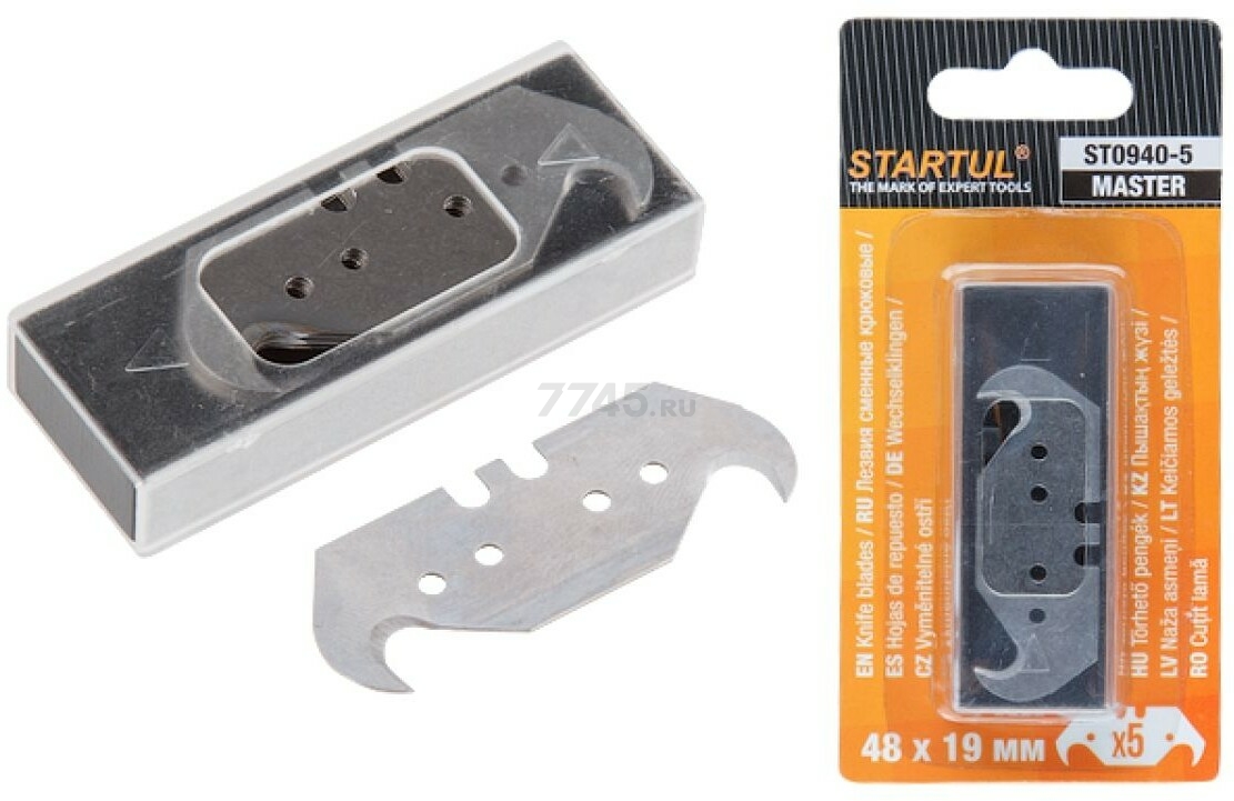 Лезвие крюкообразное 48 мм STARTUL MASTER 5 штук (ST0940-5)
