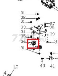Ролик вариатора для газонокосилки GUNTER LMB (G54BN120000)