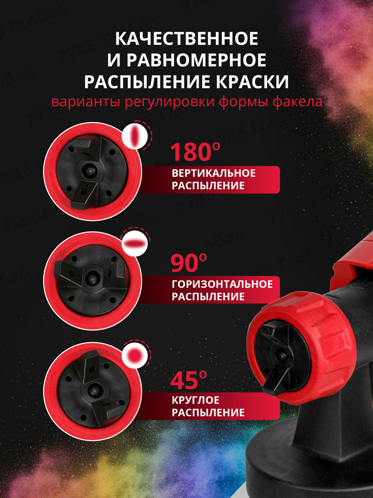 Краскораспылитель электрический WORTEX LX PS 0845-1 (0333222) - Фото 3