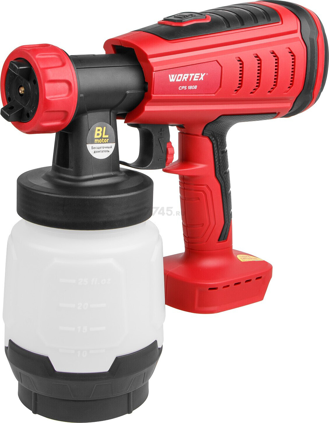 Краскораспылитель аккумуляторный WORTEX CPS 1808 XLT SOLO (0333263) - Фото 10