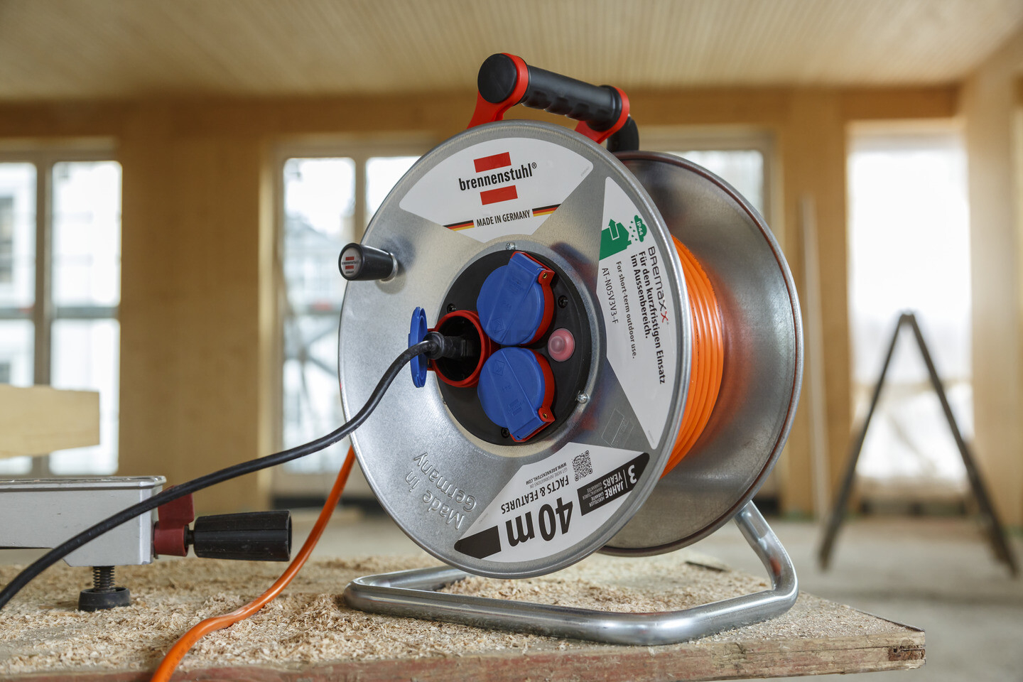 Удлинитель на катушке 40 м 3 розетки 3,3 кВт с заземлением BRENNENSTUHL Garant S (1198750) - Фото 6
