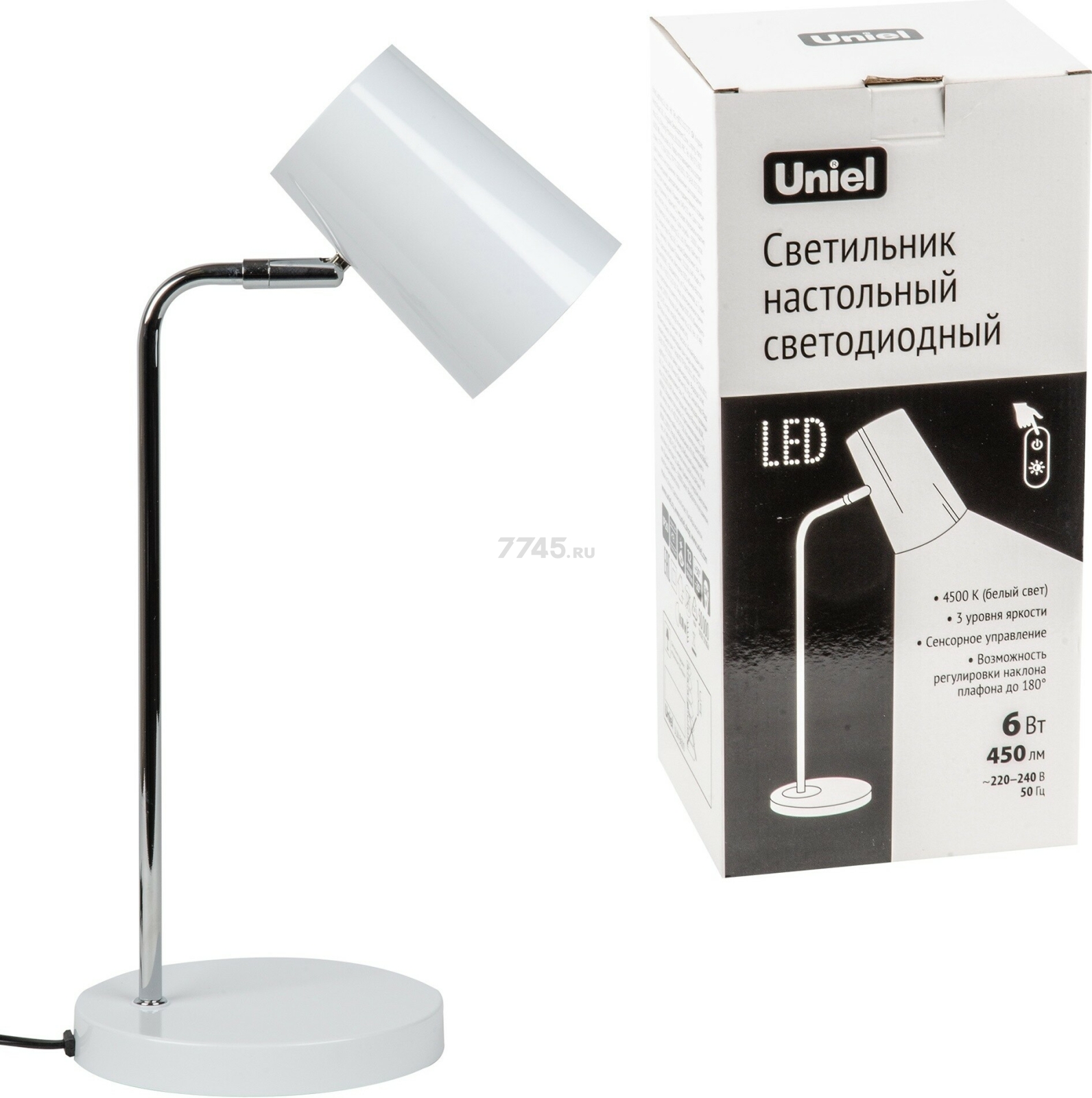Лампа настольная светодиодная 6 Вт UNIEL ULM-B600 белый (UL-00010147) - Фото 8