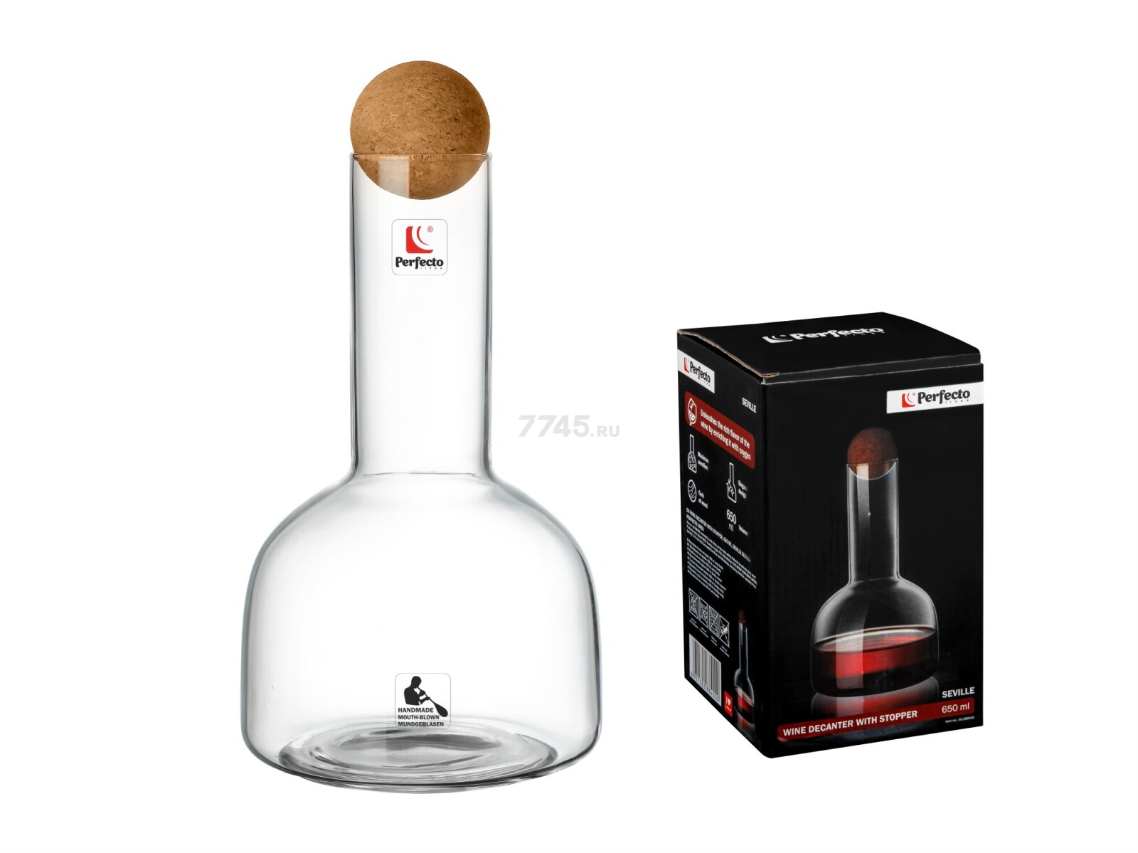 Декантер PERFECTO LINEA Seville с пробкой 650 мл (30-288400)
