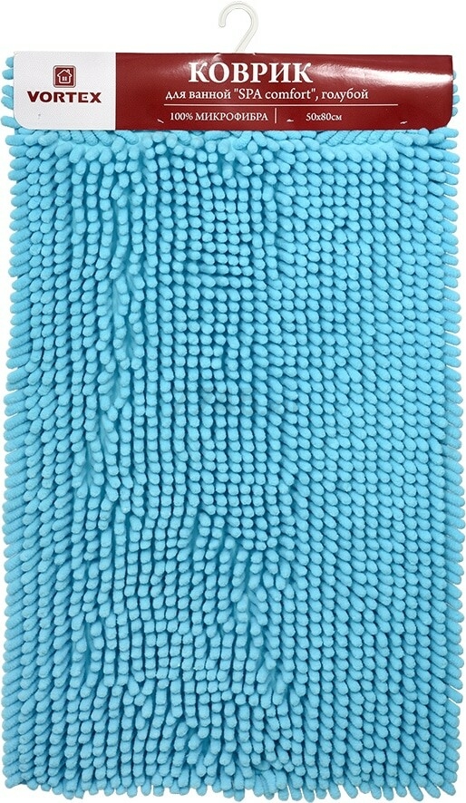 Коврик для ванной комнаты 50x80 см VORTEX SPA comfort голубой (24139) - Фото 6