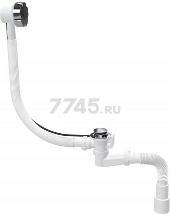 Сифон для ванны выпуск 73 мм гибкая труба 1 1/2" - 40/50 мм AV ENGINEERING (AVE129732)