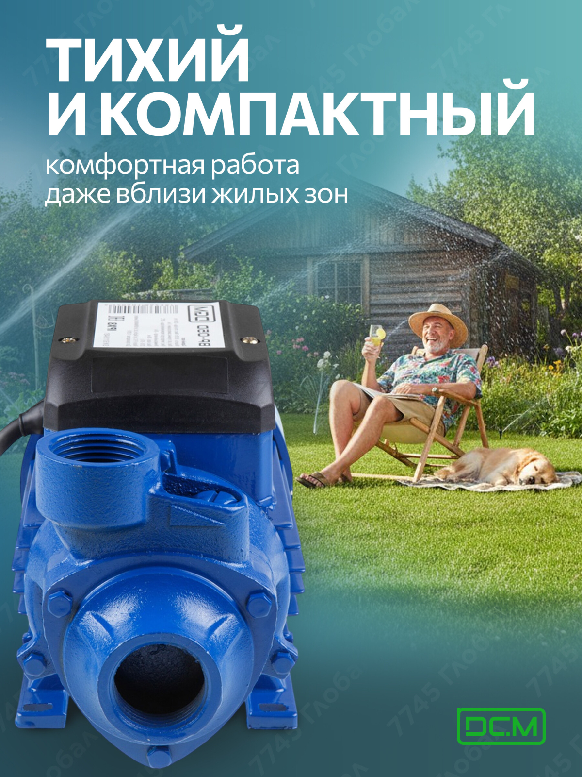 Насос самовсасывающий садовый DGM BP-05D - Фото 4