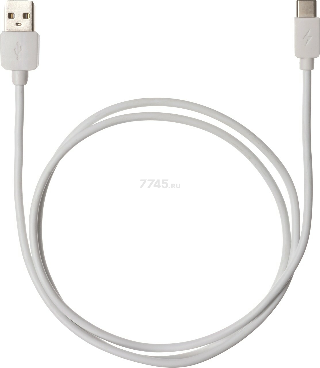 Кабель TDM ДК 5 USB-A - USB-C 1 м белый (SQ1810-0305) - Фото 3