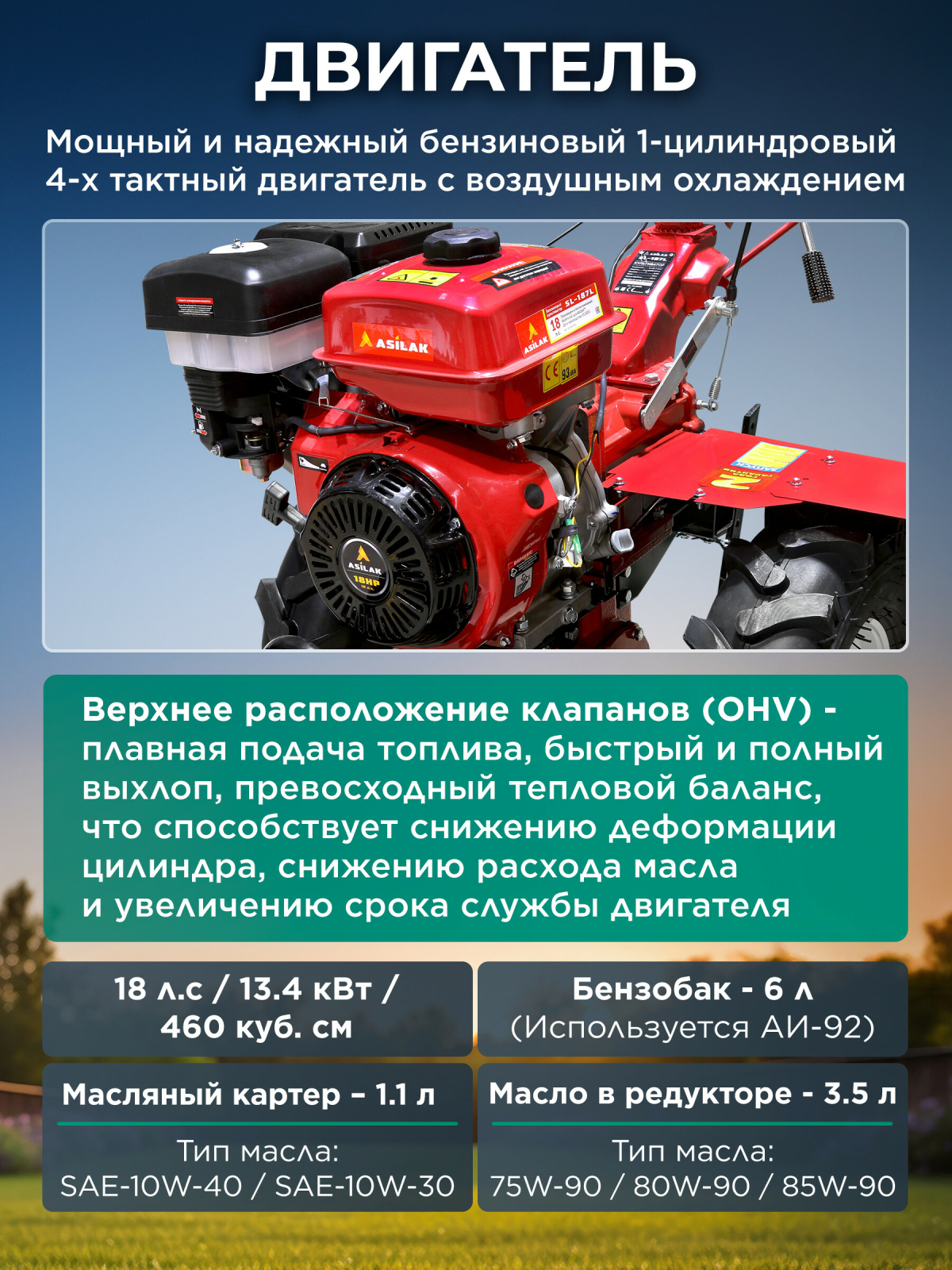 Культиватор бензиновый ASILAK SL-187L (AS1556-2) - Фото 4