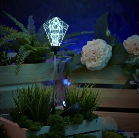 Светильник садовый на солнечной батарее LAMPER Хрустальный Цветок RGB (602-1001) - Фото 4
