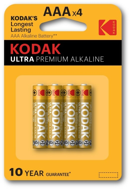 Батарейка ААА KODAK Ultra Premium Alkaline 1,5 V 4 штуки