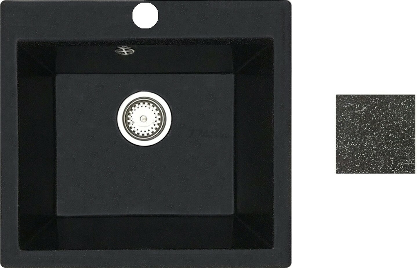 Мойка из искусственного камня AV ENGINEERING Solo черный (AV500460SBKA)