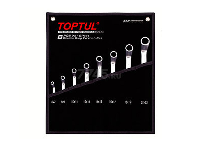 Набор ключей накидных 6-32 мм 12 предметов TOPTUL (GPAI1202)