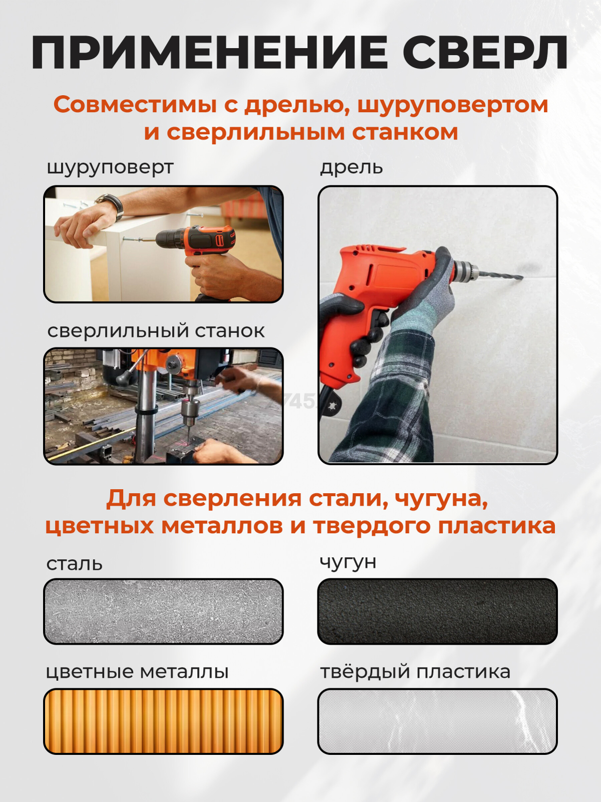 Набор сверл по металлу 1-13 мм 25 штук GEPARD (GP0301-25) - Фото 3