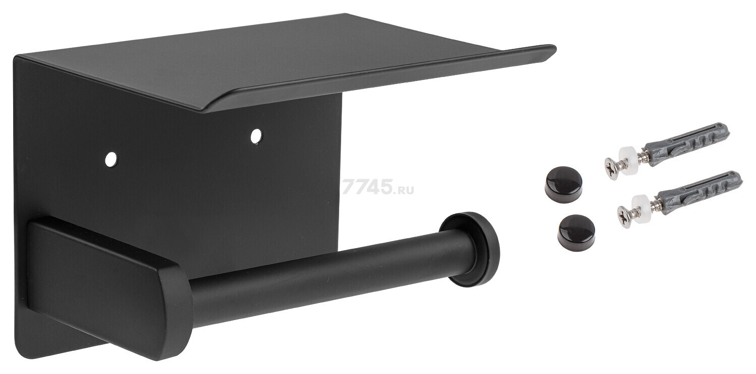 Держатель для туалетной бумаги PERFECTO LINEA с полкой (35-031010) - Фото 6