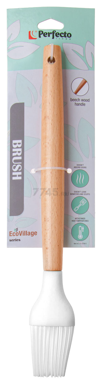 Кисточка силиконовая PERFECTO LINEA EcoVillage белая (21-273813) - Фото 3