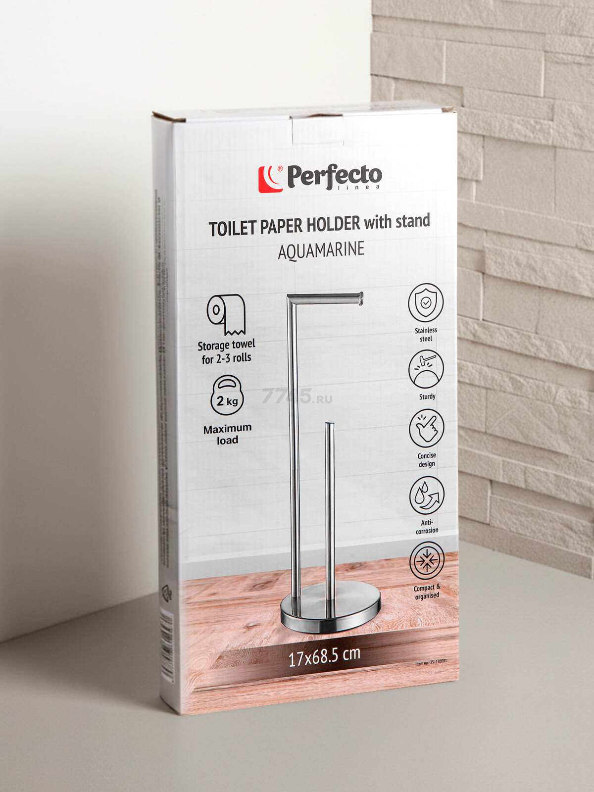 Держатель для туалетной бумаги PERFECTO LINEA Aquamarine (35-230001) - Фото 4