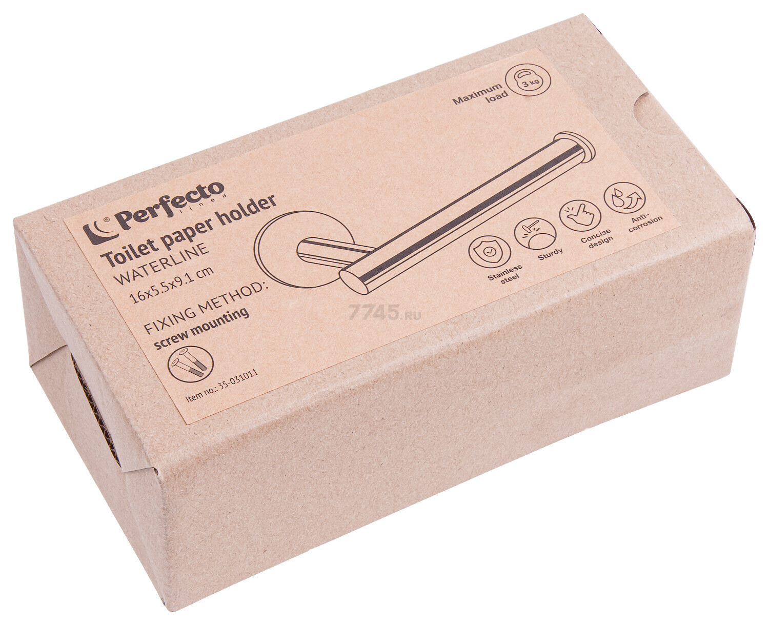 Держатель для туалетной бумаги PERFECTO LINEA Waterline (35-031011) - Фото 7