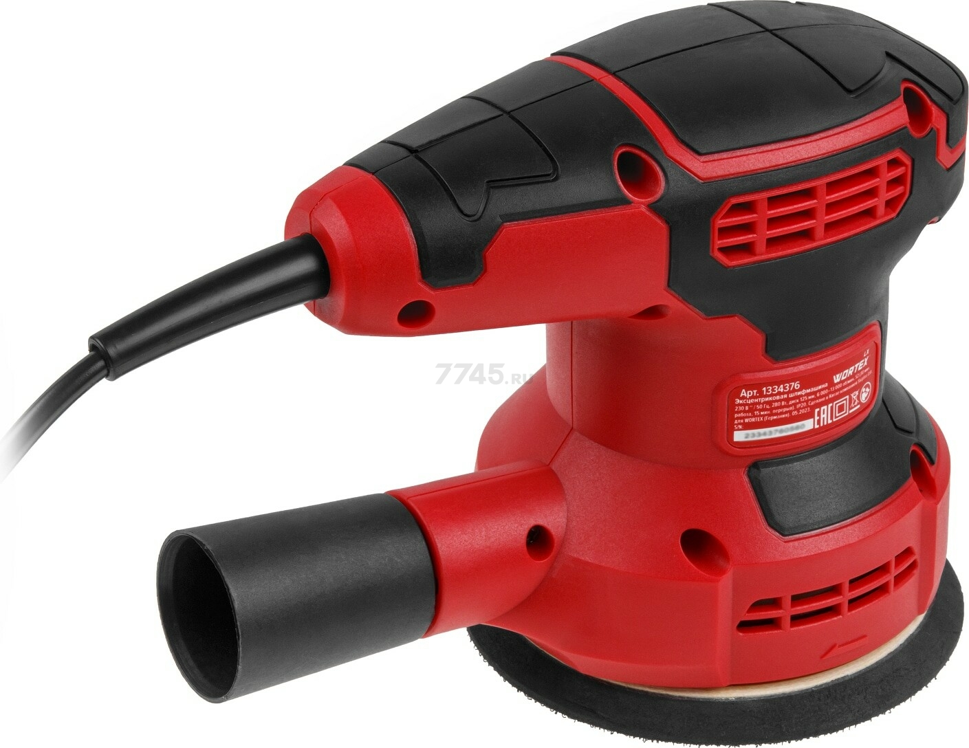Шлифмашина эксцентриковая (орбитальная) WORTEX LX RS 1230 (1334376) - Фото 8