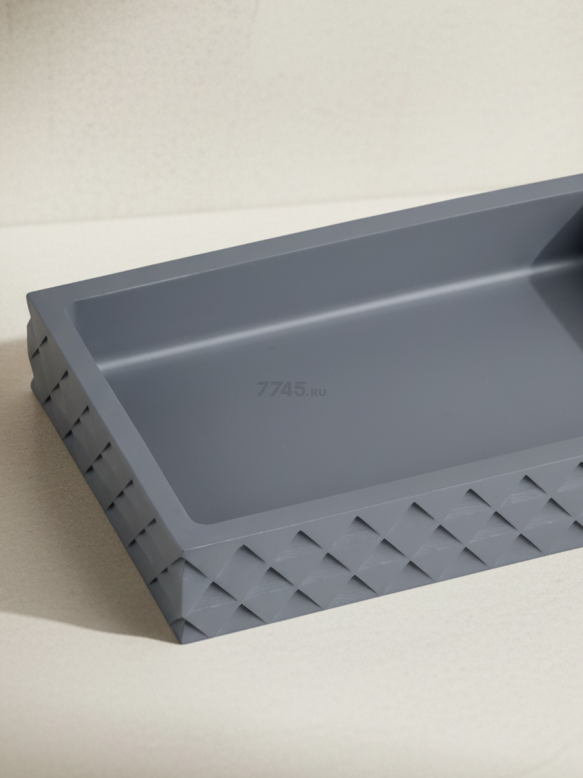 Мыльница PERFECTO LINEA Stone Essence серая (35-690103) - Фото 2