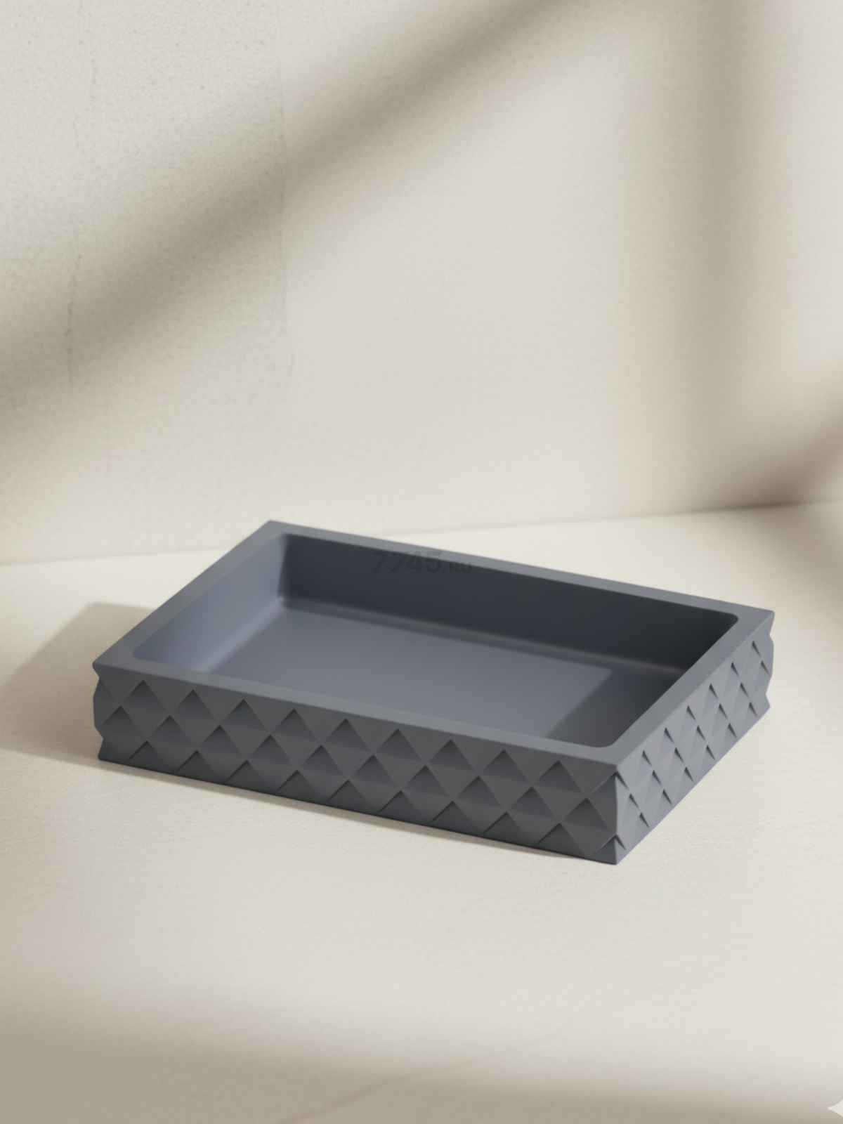 Мыльница PERFECTO LINEA Stone Essence серая (35-690103) - Фото 4