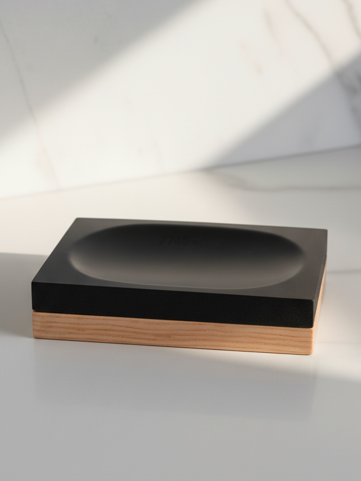 Мыльница PERFECTO LINEA Wood Bliss черная (35-720103) - Фото 4