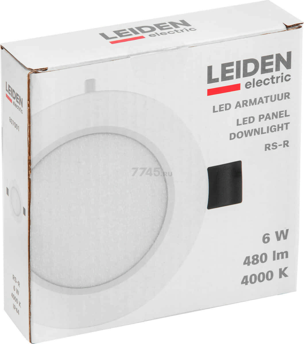 Светильник встраиваемый светодиодный 6 Вт 4000К LEIDEN ELECTRIC RS-R (807001) - Фото 5