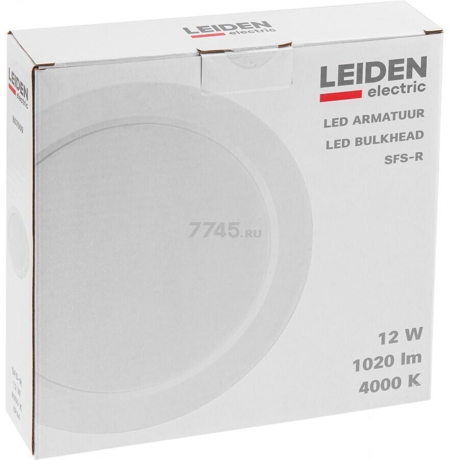 Светильник накладной светодиодный 12 Вт 4000К LEIDEN ELECTRIC SFS-R круг (807009) - Фото 7