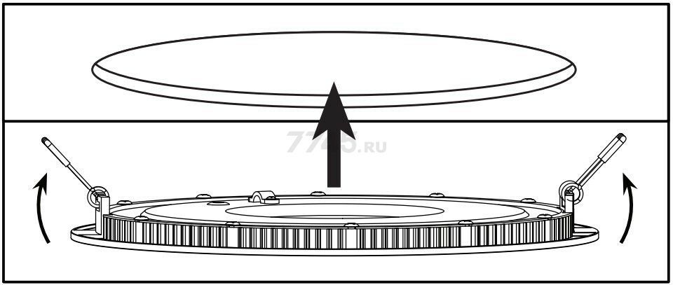 Светильник точечный светодиодный 12 Вт 6500К TOKOV ELECTRIC ДВО-R1-12-6.5K-IP20 (1616878) - Фото 3